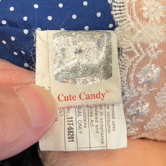 TY Beanie Boppers Cute Candy 12" with blue/white pants/white top. No ear tag - Picture 6 of 8